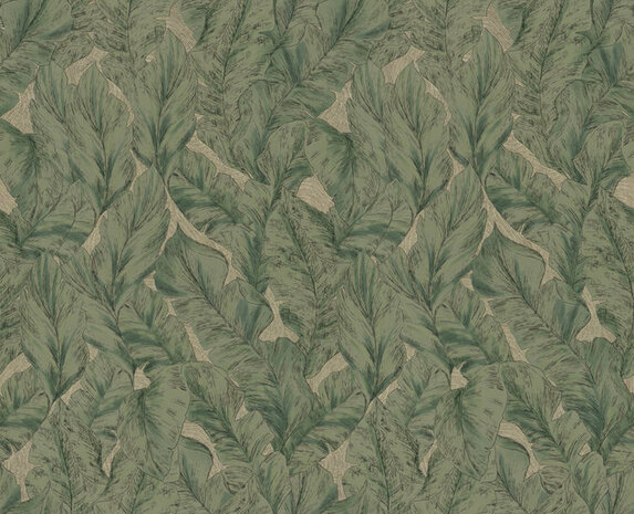 Dutch First Class Roberto Cavalli 9 21077 - Groen / Beige Behang