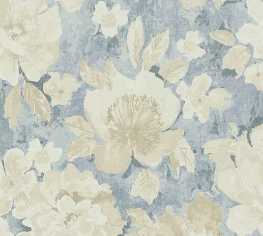 AS Creation Aquarell Dreams - 39607-1 / 396071 Blauw Behang