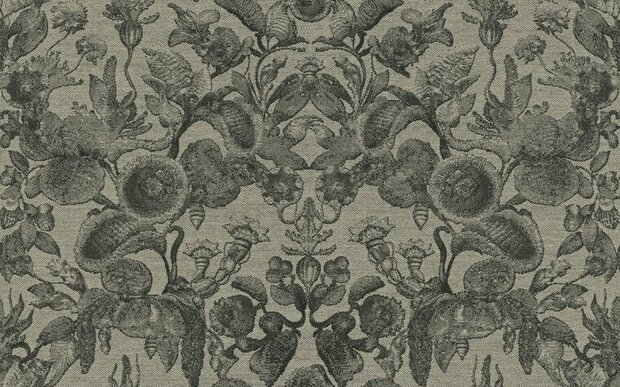 Arte MOOOI GREEN HOUSE COCCINELLA BELLA JACQUARD MO5002 Crème / Zwart Behang