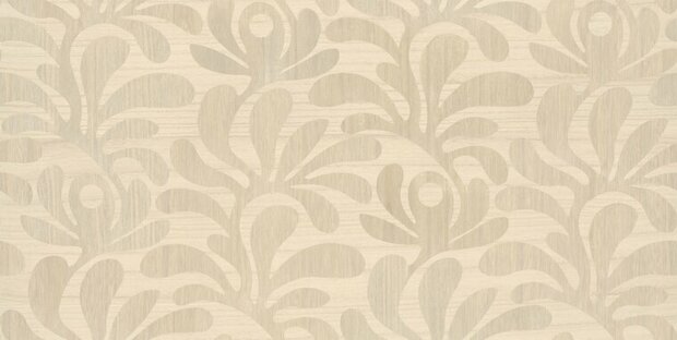 Arte MOOOI GREEN HOUSE WOODBLOCK BEETLE FERN MO5020 Crème Behang