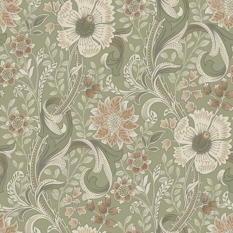 HookedOnWalls BLOMKVIST FREYA 29133 Groen Behang