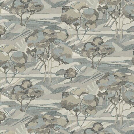 HookedOnWalls NATURAL CHIC MOUNT ETNA 32632 Blauw / Crème Behang