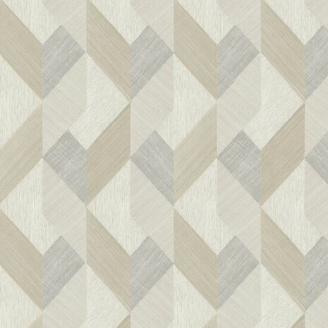 HookedOnWalls NATURAL CHIC VICENTIO 32662 Créme / Grijs Behang