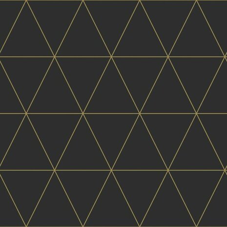 Origin Wallcoverings City Chic 347684 - Zwart / Goud Behang