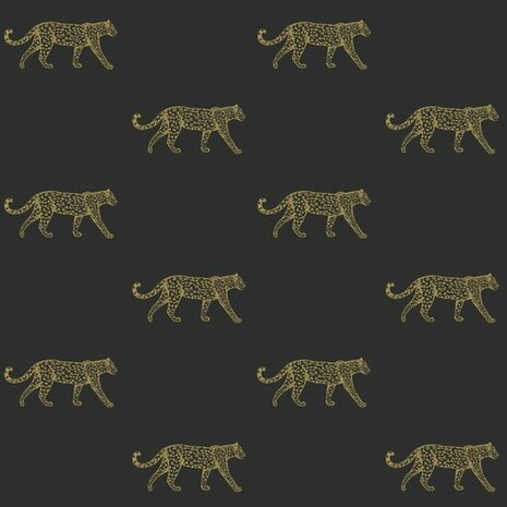 Origin Wallcoverings City Chic 347686 - Zwart / Goud Behang