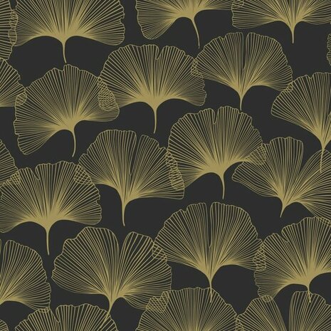 Origin Wallcoverings City Chic 347734 - Zwart / Goud Behang