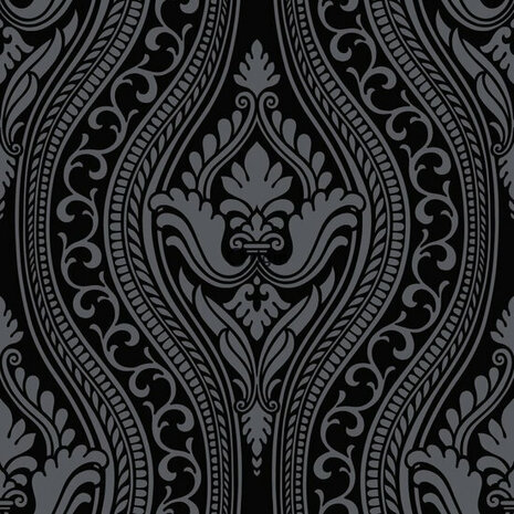 Origin Wallcoverings Grandeur 346602 - Zwart Behang