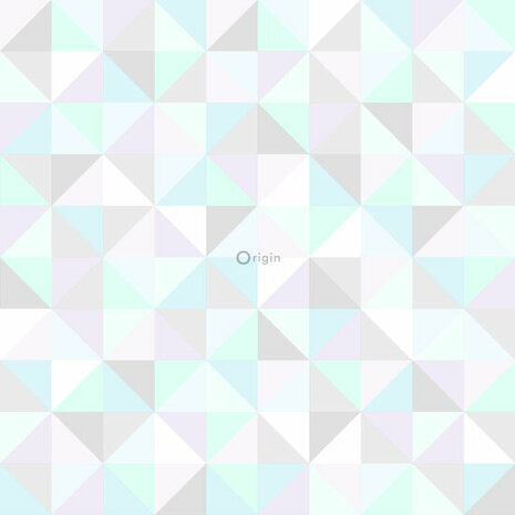 Origin Wallcoverings Hide & Seek 337205 - zilver / Wit / Paars / Blauw Behang