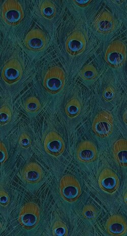 Origin Wallcoverings Luxury Skins 357245 - Groen / Blauw Behang