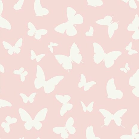 Origin Wallcoverings Precious 347691 - Wit / Roze Behang