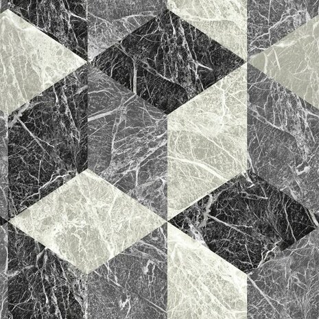 Origin Wallcoverings Raw Elegance 347318 - Zwart / Grijs Behang