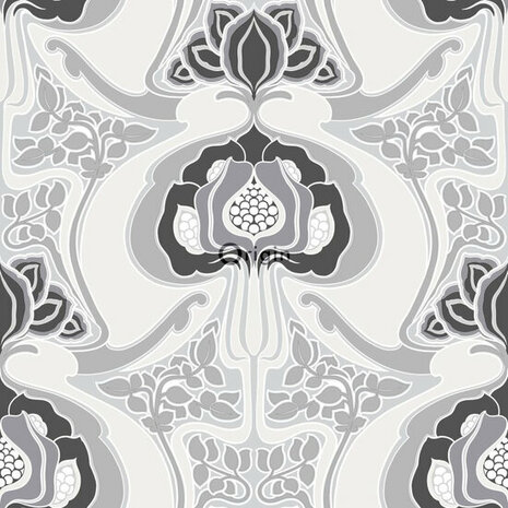 Origin Wallcoverings Urban Funky 347209 - Zwart / Grijs Behang