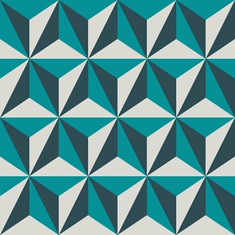 Origin Wallcoverings Wunderkammer 347449 - Blauw / Groen Behang