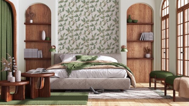 Noordwand Timber 35379 Groen, grijs