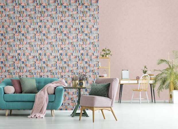 Noordwand Leyla 81647 Blauw - oranje
