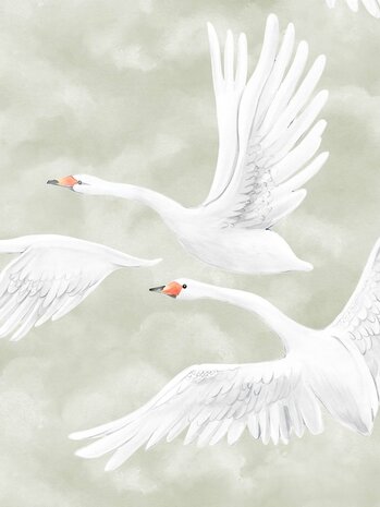 Boråstapeter Studio Clouds Swans 9414W