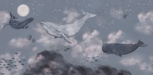 Boråstapeter Studio Whales in the sky 9457W