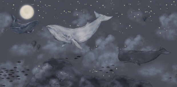 Boråstapeter Studio Whales in the sky 9458W