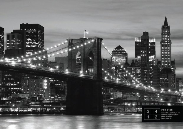 AG Design Fotobehang Brooklyn Bridge FTS0199
