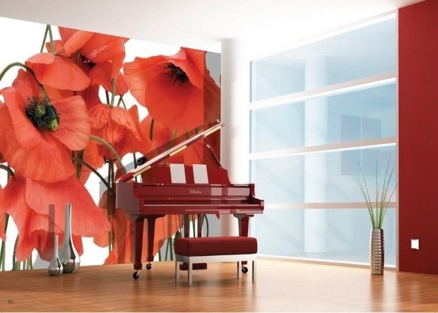 AG Design Fotobehang Klaprozen FTS0479