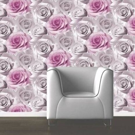 Muriva behang 119505 Roze Rozen