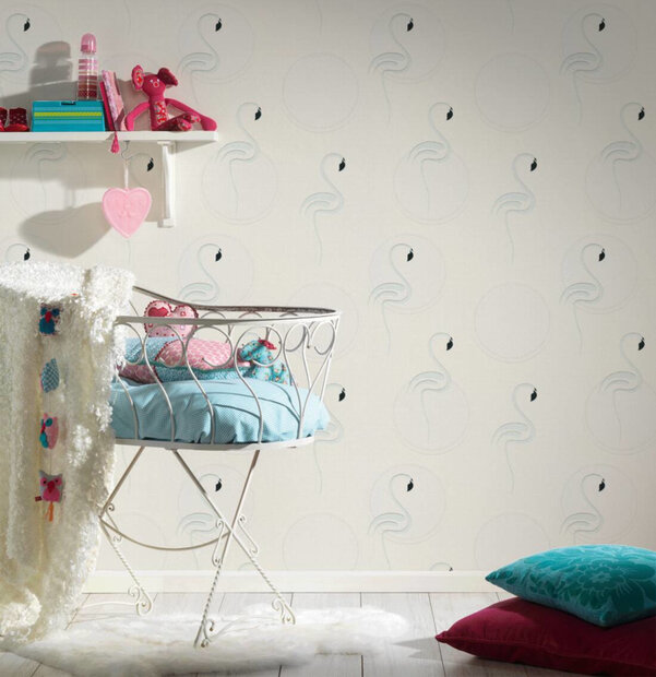 AS Creation Boys and Girls 6 36998-1 - Zilver / Grijs / Wit met zilver glitter