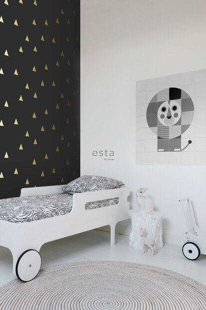 Esta Home Black &amp; White 139123 (incl. Gratis Lijm*) - Zwart - Goud