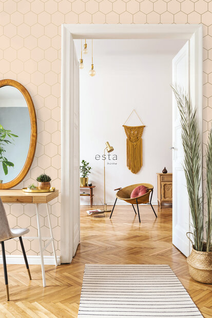 Esta Art Deco 139226 (incl. Gratis Lijm*) - Roze - Oranje