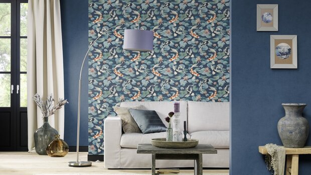 Rasch Kimono / Beachhouse 408232 Blauw