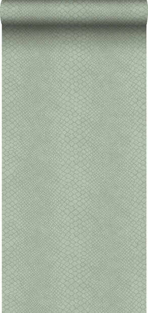 Origin Wallcoverings Luxury Skins 347768 (*incl. Gratis Lijm*) - Groen - Grijs