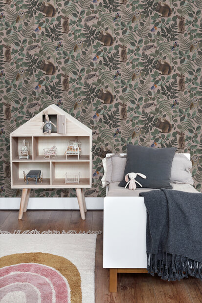 Esta Home Forest Friends Roze 139252 (incl. Gratis Lijm*) - Roze