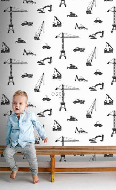 Esta Home Forest Friends Zwart Wit 139263 (incl. Gratis Lijm*) - Zwart Wit