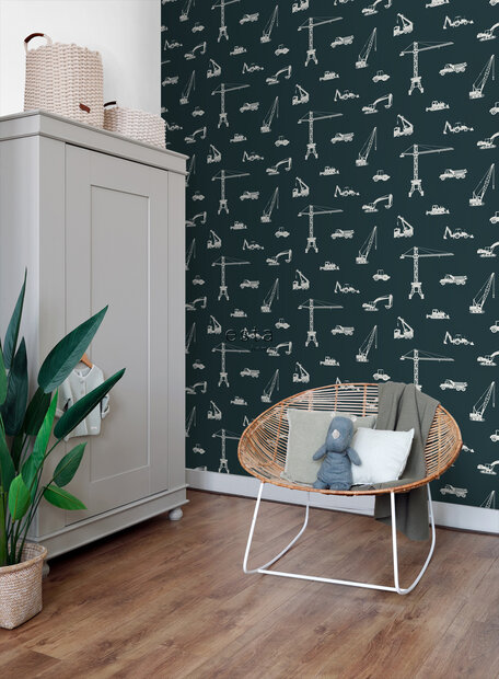 Esta Home Forest Friends Blauw 139265 (incl. Gratis Lijm*) - Blauw