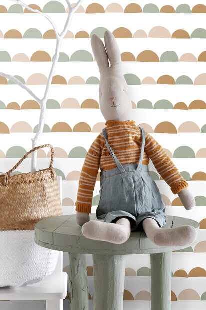 Esta Home Forest Friends  139267 (incl. Gratis Lijm*) - Wit - Terracotta