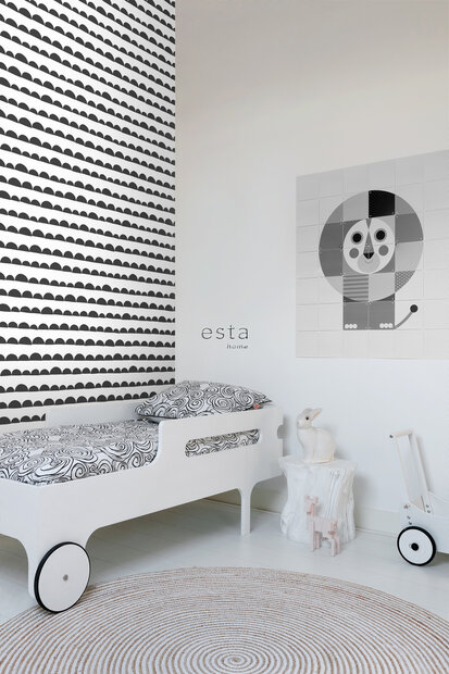 Esta Home Forest Friends Zwart Wit 139268 (incl. Gratis Lijm*) - Zwart Wit