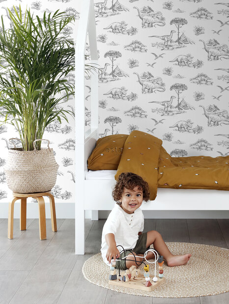 Esta Home Forest Friends Zwart Wit 139269 (incl. Gratis Lijm*) - Zwart Wit