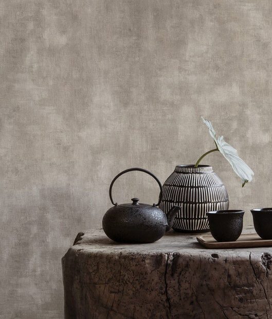 HookedOnWalls TAHITI TEXTILE PLAIN TA25002 (incl. Gratis Lijm*)