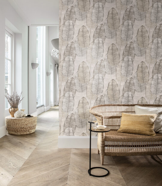 HookedOnWalls TAHITI TEXTILE PLAIN TA25008 (incl. Gratis Lijm*)