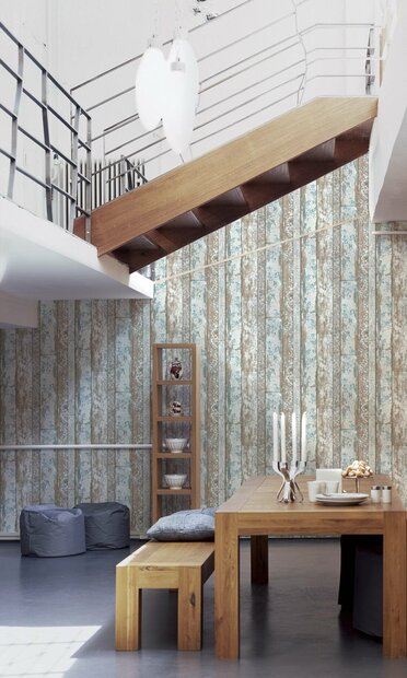 AS Creation Elements 36119-1 - 361191 - Blauw / Bruin