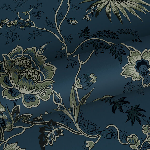 Esta Home Vintage Flowers blauw 139315 (incl. Gratis Lijm*) - Blauw