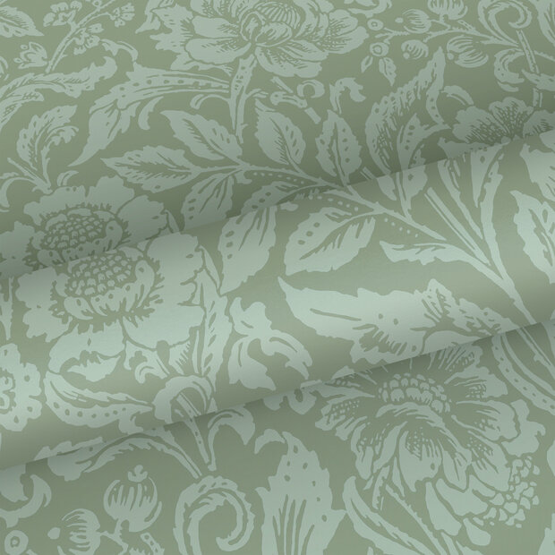 Esta Home Vintage Flowers groen 139428 (incl. Gratis Lijm*) - Groen