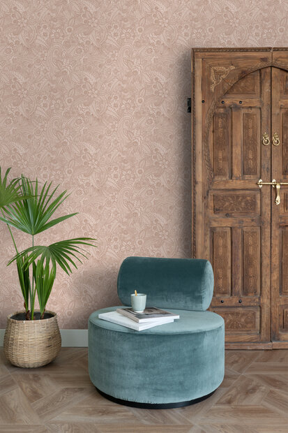 Esta Home Bloemen 139548 (incl. Gratis Lijm*) Terracotta Roze