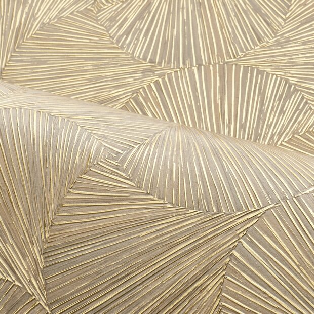 Casamance Nature Pr&eacute;cieuse - Textures (incl. Gratis Lijm**) 76522548 - Beige / Metallic Goud