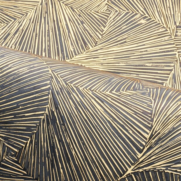 Casamance Nature Pr&eacute;cieuse - Textures (incl. Gratis Lijm**) 76522752 - Blauw / Metallic Goud