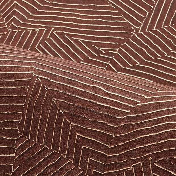 Casamance Nature Pr&eacute;cieuse - Textures (incl. Gratis Lijm**) 76543772 - Rood / Metallic Goud