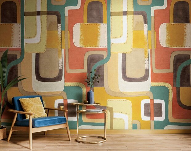 HookedOnWalls CABANE ALMA 20923 (incl. Gratis Lijm*) Multicolour