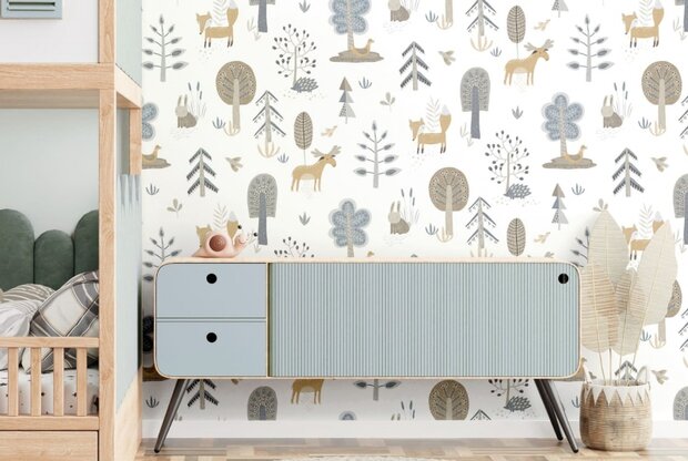 Noordwand Happy 14803 Wit Blauw Beige