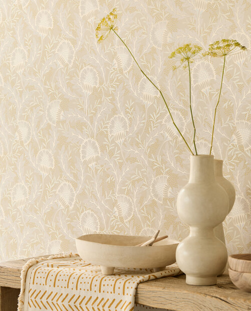 Eijffinger Solange 340210 (incl. Gratis Lijm*) Crme / Metallic