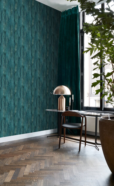 Origin Wallcoverings Identity (incl. Gratis Lijm*) 347368 - Blauw / Groen