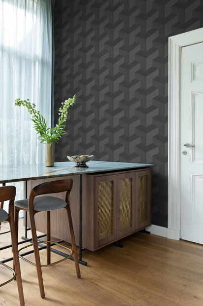 Origin Wallcoverings 3D Reflections (incl. Gratis Lijm*) 347952 - Zwart